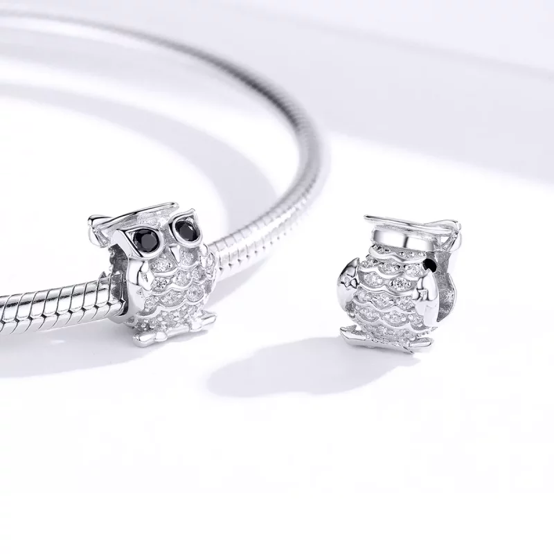 (afbeelding voor) Pandora Style Uil Bedel - BSC124 - Bekijken 4