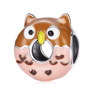 (afbeelding voor) Pandora Style Uil Donuts Bedel - SCC1882