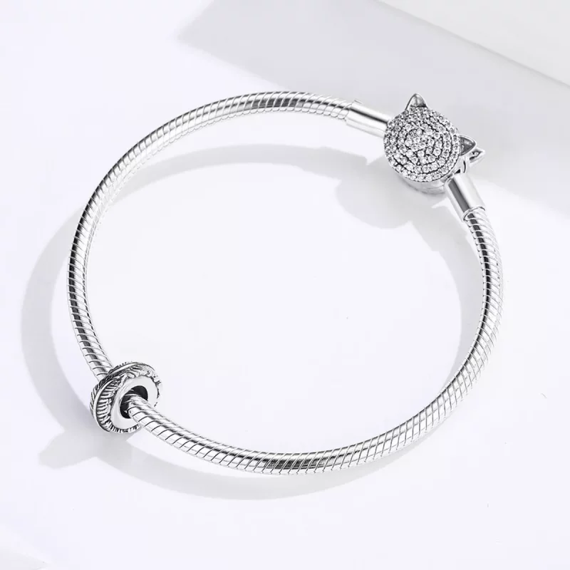 (afbeelding voor) Pandora Style Veer Spacer Bedel - SCC1236 - Bekijken 3