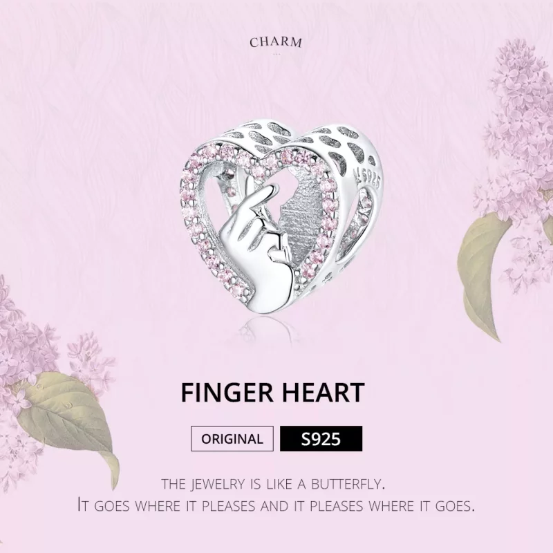 (afbeelding voor) Pandora Style Vinger Hart Bedel - SCC1690 - Bekijken 6