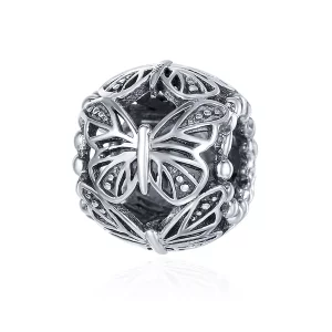 (afbeelding voor) Pandora Style Vintage vlinder Bedel - SCC491