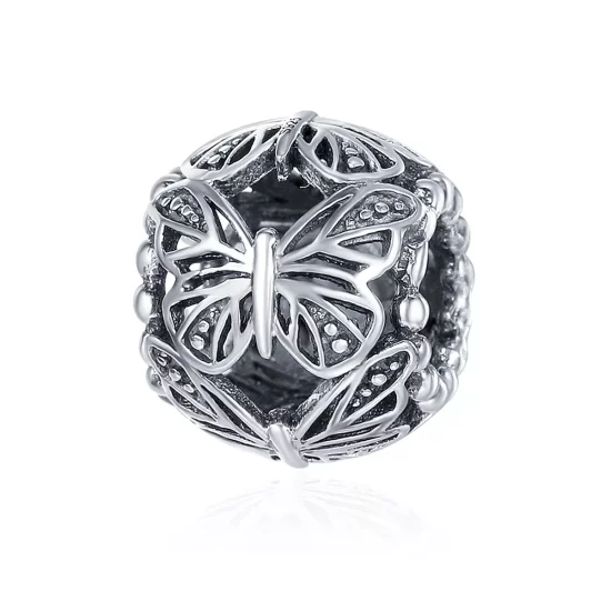 (afbeelding voor) Pandora Style Vintage vlinder Bedel - SCC491