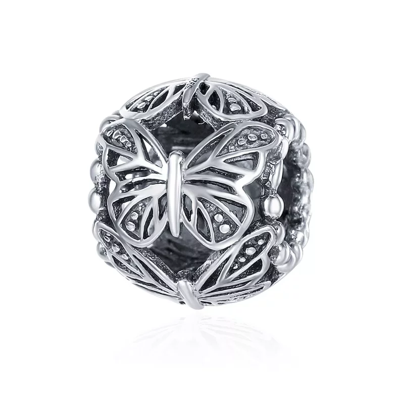 (afbeelding voor) Pandora Style Vintage vlinder Bedel - SCC491