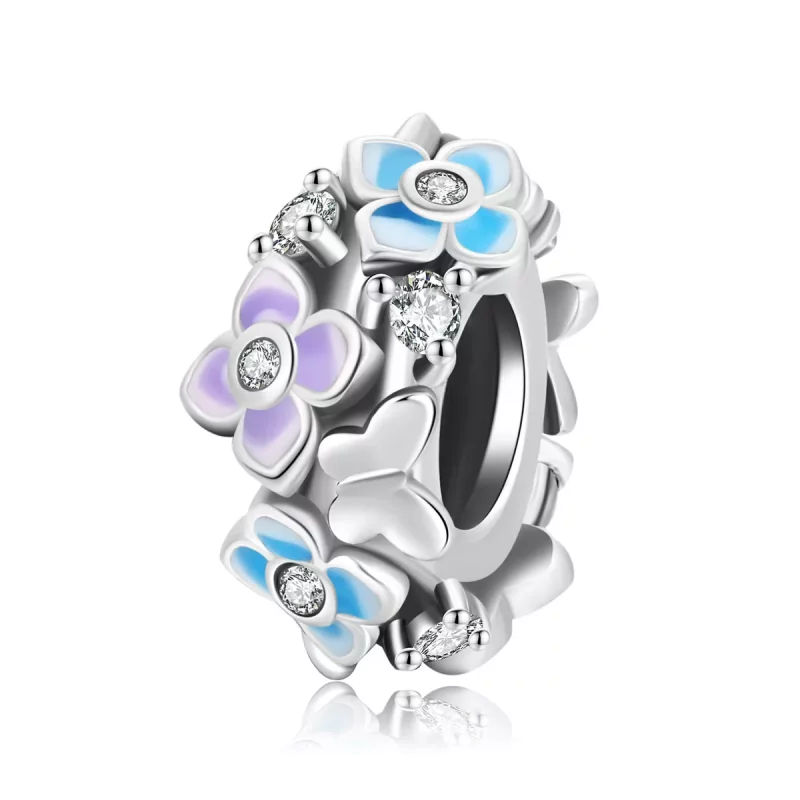 (afbeelding voor) Pandora Style Vlinder Liefde Bloem Bedel - SCC2063