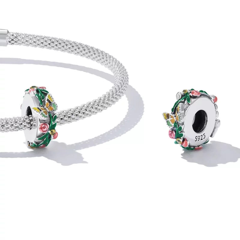 (afbeelding voor) Pandora Style Vlinderbloem Spacer Bedel - SCC2251 - Bekijken 4