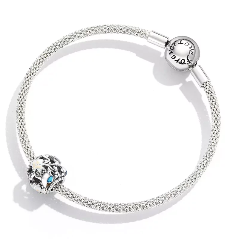 (afbeelding voor) Pandora Style Vogels en Bloemen - Equinox Bedel - SCC2194 - Bekijken 4