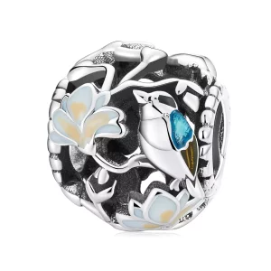 (afbeelding voor) Pandora Style Vogels en Bloemen - Equinox Bedel - SCC2194