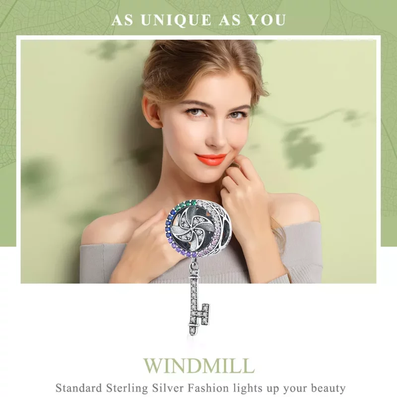 (afbeelding voor) Pandora Style Windmolen Bedel - SCC1081 - Bekijken 2