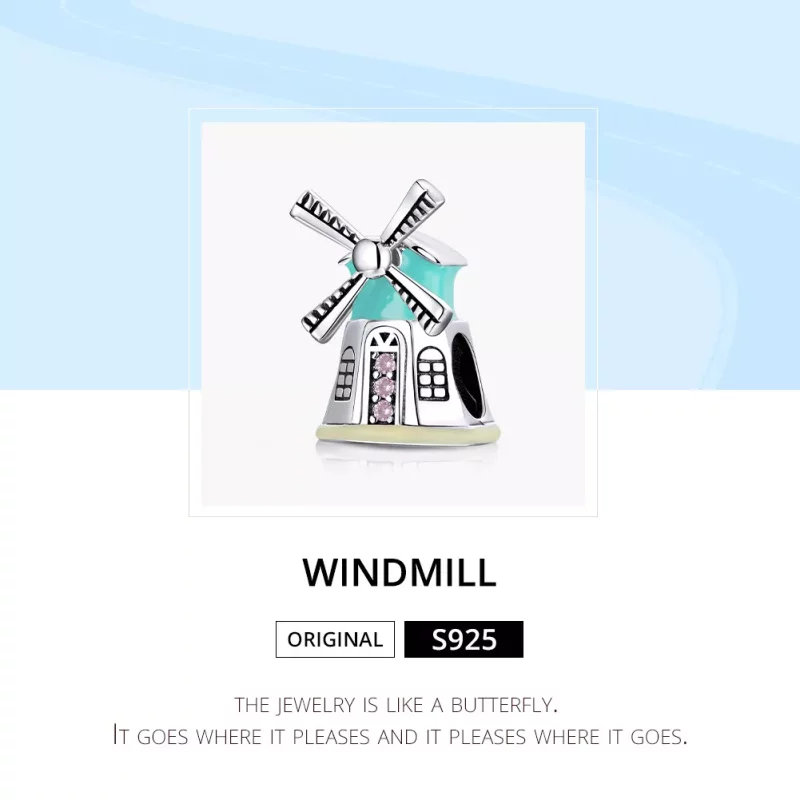 (afbeelding voor) Pandora Style Windmolen Bedel - SCC1739 - Bekijken 6