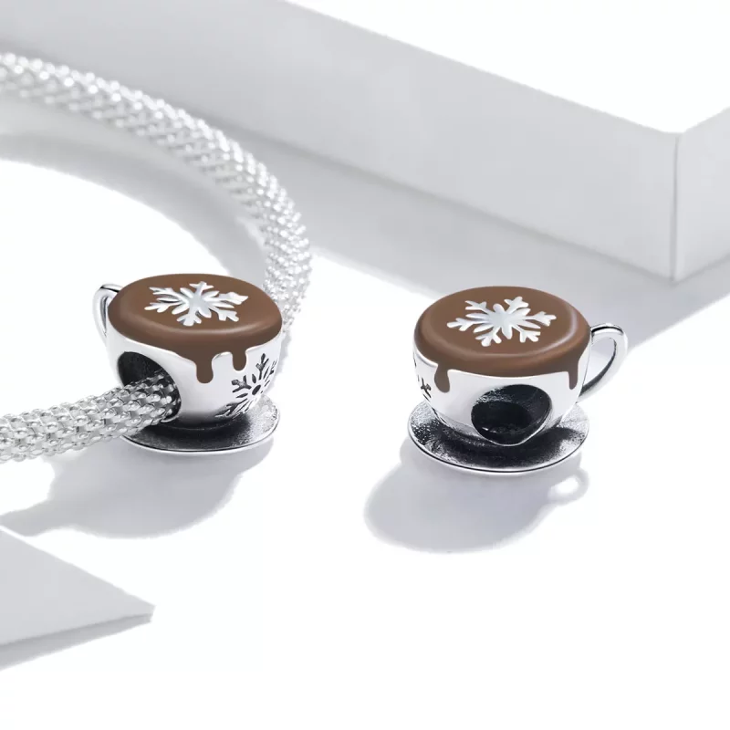 (afbeelding voor) Pandora Style Winter koffie Bedel - BSC361 - Bekijken 4