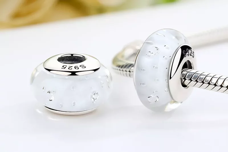 (afbeelding voor) Pandora Style Wit Murano Glas Bedel - SCZ002 - Bekijken 8