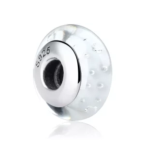 (afbeelding voor) Pandora Style Wit Murano Glas Bedel - SCZ002