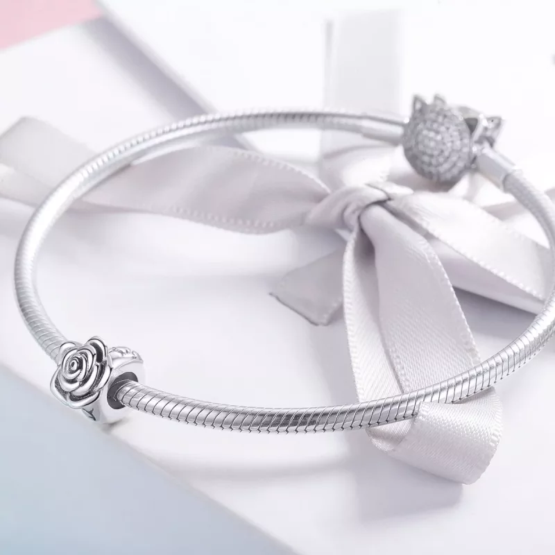 (afbeelding voor) Pandora Style witte roos Bedel - SCC1101 - Bekijken 3