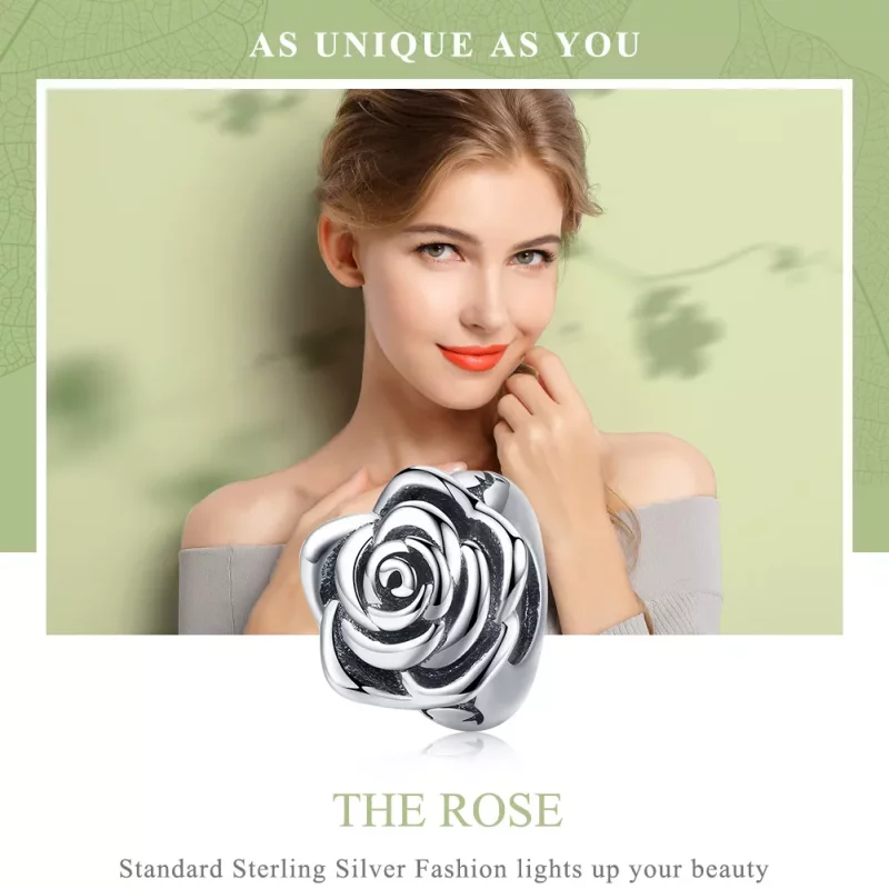 (afbeelding voor) Pandora Style witte roos Bedel - SCC1101 - Bekijken 6