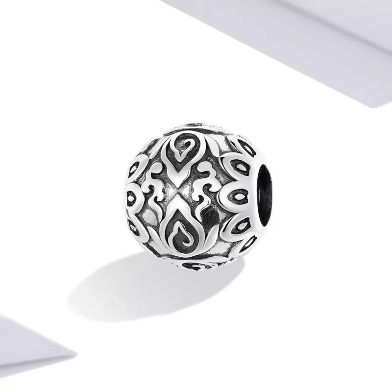 (afbeelding voor) Pandora Style Zittende Boeddha en Lotus Bedel - SCC2168 - Bekijken 2