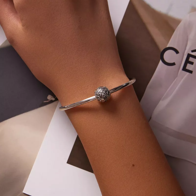 (afbeelding voor) Pandora Style Zittende Boeddha en Lotus Bedel - SCC2168 - Bekijken 5