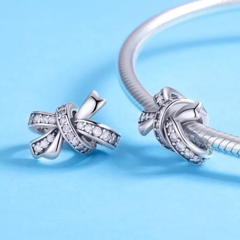 (afbeelding voor) Pandora Style Zoete boog Bedel - SCC773 - Bekijken 4