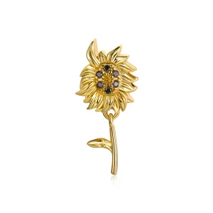 Pandora Style Zonnebloem Bedel - BSC425 (afbeelding voor) Pandora Style Zonnebloem Bedel - BSC425