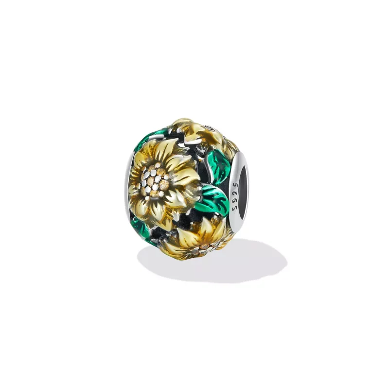 (afbeelding voor) Pandora Style Zonnebloem Bedel - SCC2209 - Bekijken 2