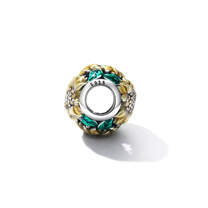 (afbeelding voor) Pandora Style Zonnebloem Bedel - SCC2209 - Bekijken 3