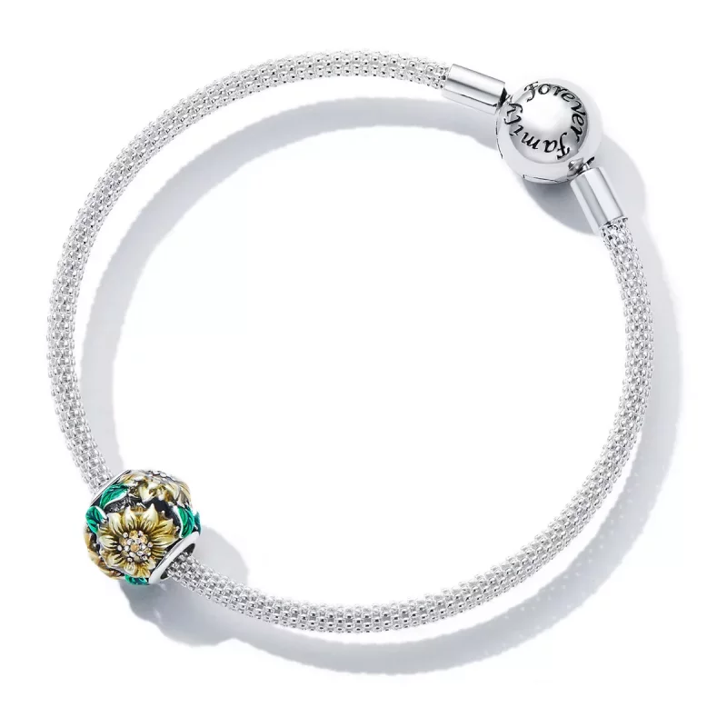 (afbeelding voor) Pandora Style Zonnebloem Bedel - SCC2209 - Bekijken 5