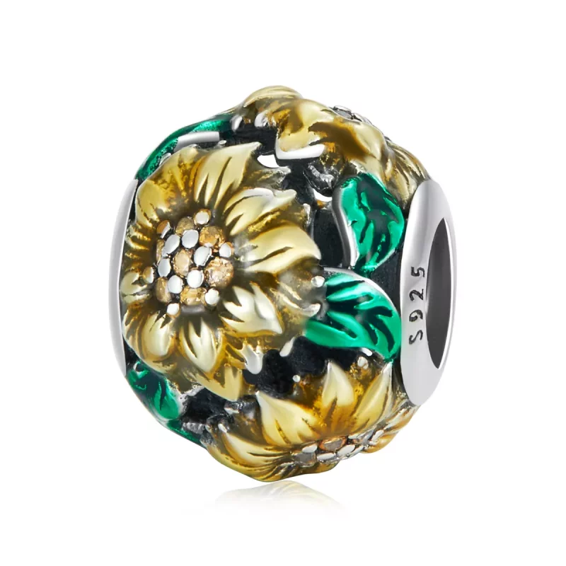 (afbeelding voor) Pandora Style Zonnebloem Bedel - SCC2209