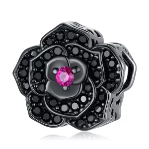 Pandora Style Zwarte Roos Bedel - SCC2380 (afbeelding voor) Pandora Style Zwarte Roos Bedel - SCC2380