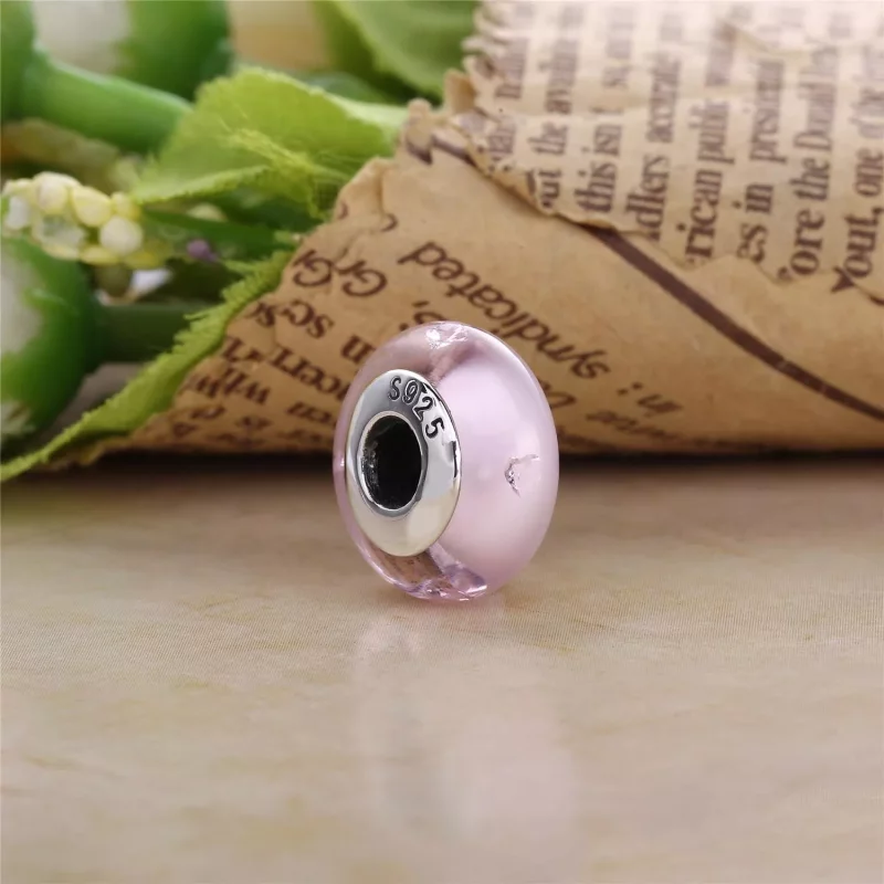 (afbeelding voor) PANDORA Abstract Silver Bedel With Pink Murano Glass And Pink Cubic Zirconia - 7 - Bekijken 4