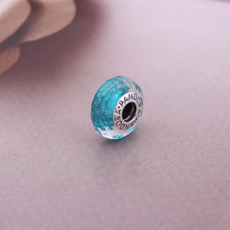 (afbeelding voor) PANDORA Bedel Glinsterende Groenblauw 791655 - Bekijken 2
