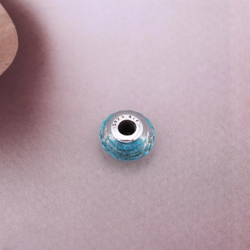 (afbeelding voor) PANDORA Bedel Glinsterende Groenblauw 791655 - Bekijken 3