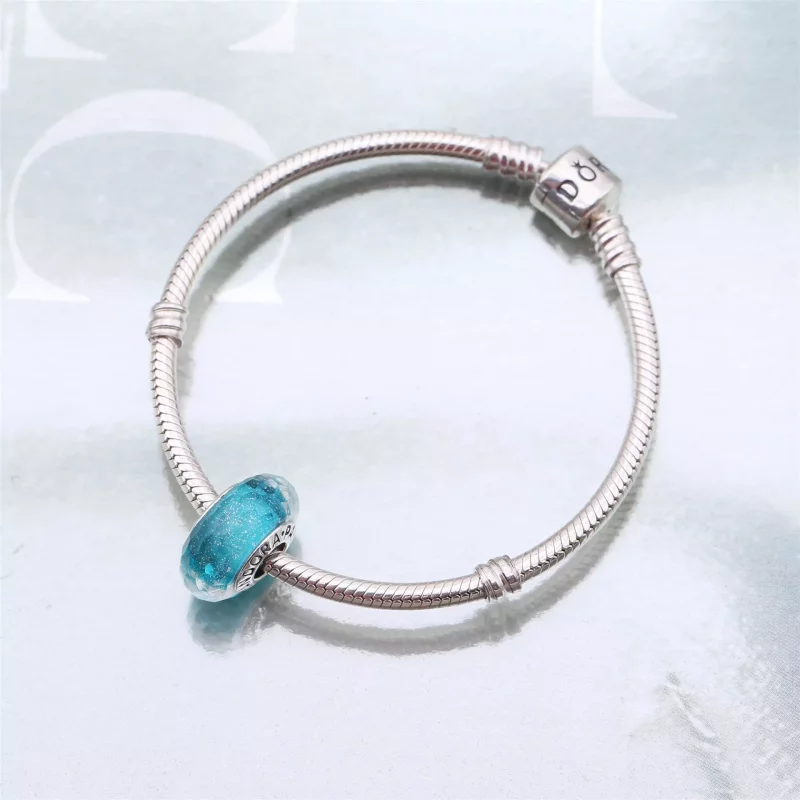 (afbeelding voor) PANDORA Bedel Glinsterende Groenblauw 791655 - Bekijken 4