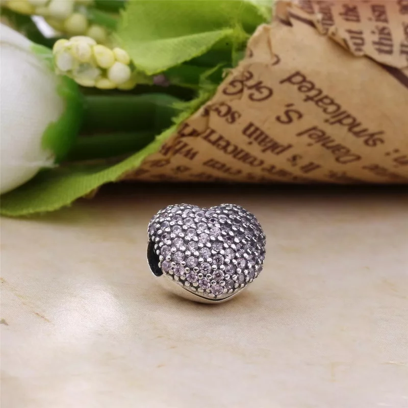 (afbeelding voor) PANDORA Bedel Roze Pavé Hart 791427PCZ - Bekijken 2