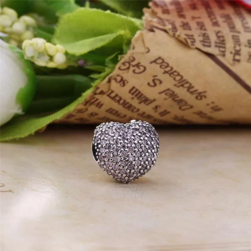 (afbeelding voor) PANDORA Bedel Roze Pavé Hart 791427PCZ - Bekijken 3