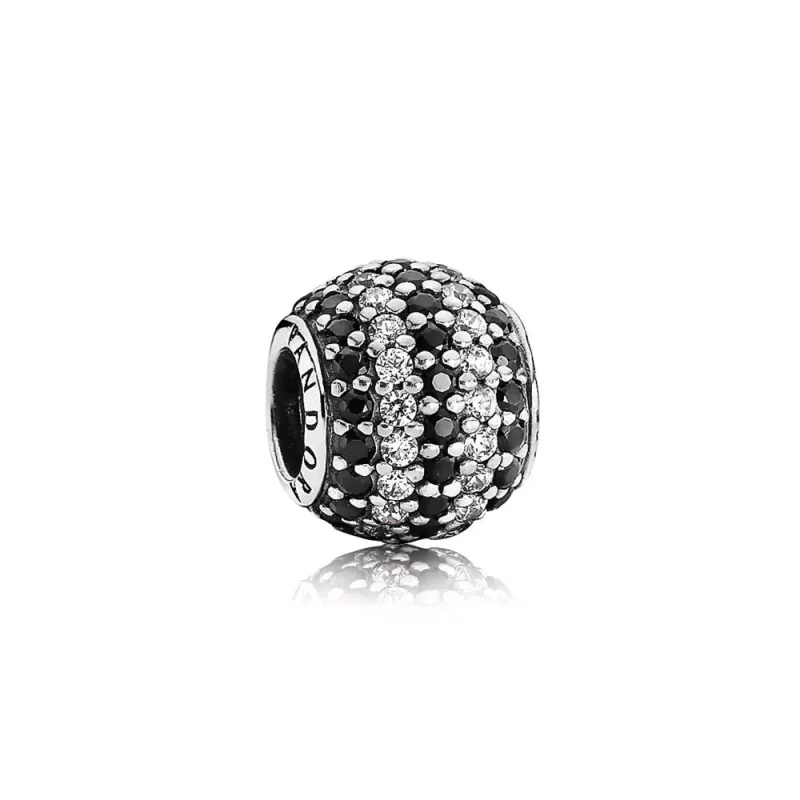 (afbeelding voor) PANDORA Black Nautical Pavé Stripes Bedel - 791172Nck