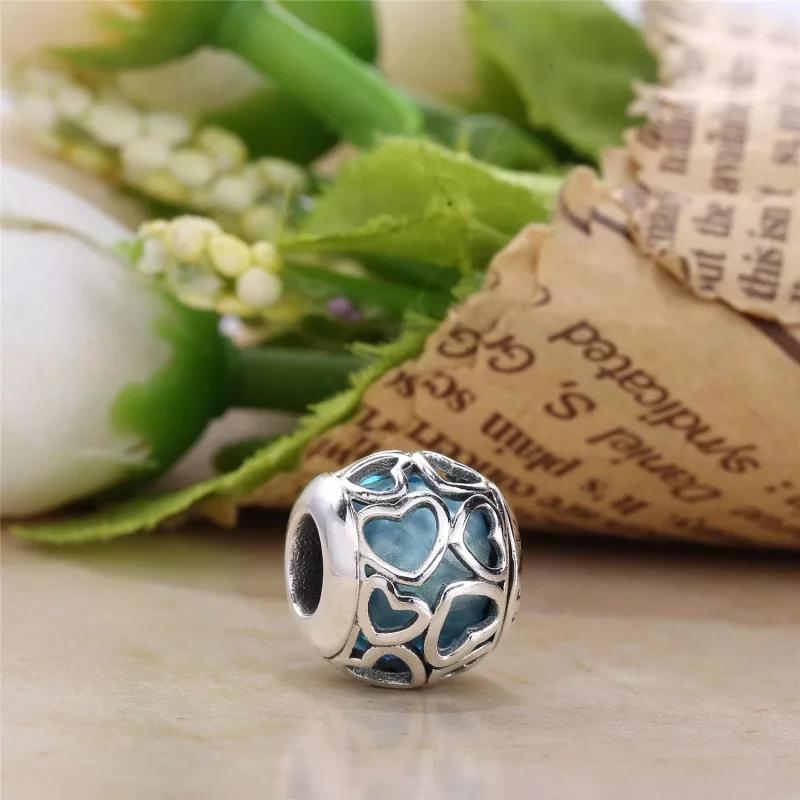 (afbeelding voor) PANDORA Blue Encased In Love Bedel - 792036Nbs - Bekijken 2