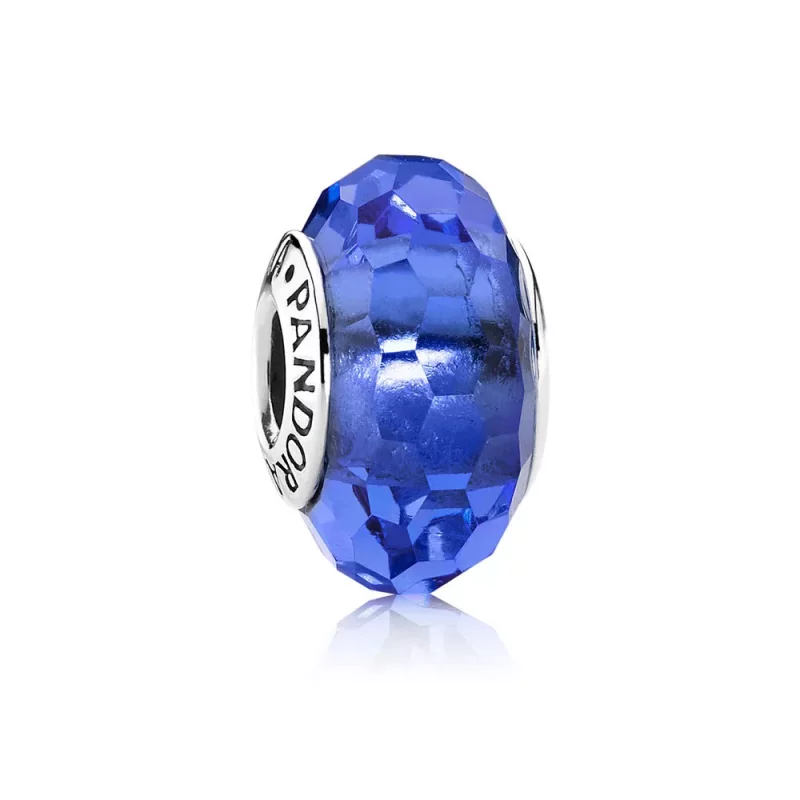 (afbeelding voor) PANDORA Blue Faceted Glass Bedel - 791067