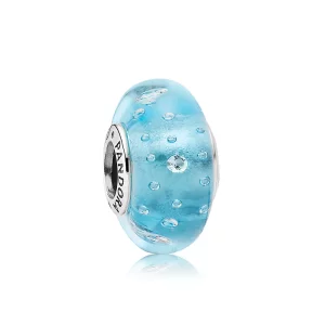 (afbeelding voor) PANDORA Blue Fizzle Glass Bedel - 791618CZ