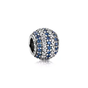 (afbeelding voor) PANDORA Blue Nautical Pavé Stripe Bedel - 791172Ncb