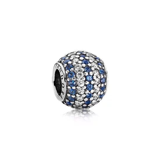 (afbeelding voor) PANDORA Blue Nautical Pavé Stripe Bedel - 791172Ncb