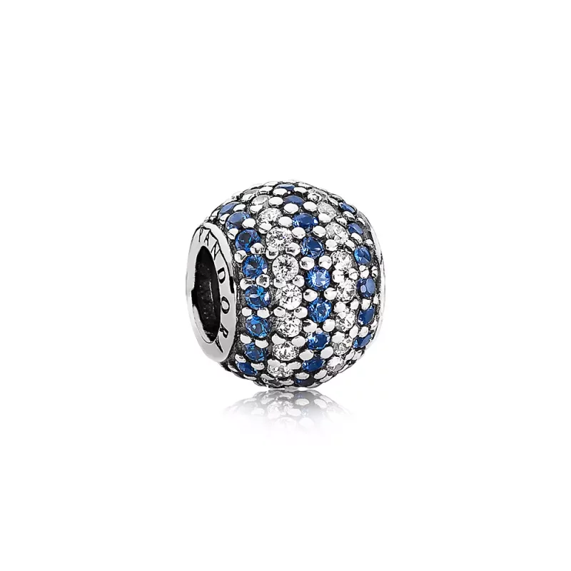 (afbeelding voor) PANDORA Blue Nautical Pavé Stripe Bedel - 791172Ncb