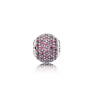 (afbeelding voor) PANDORA Caring Essence Collection Bedel In Silver With Light Red Cubic Zirconia - 796058CZlr