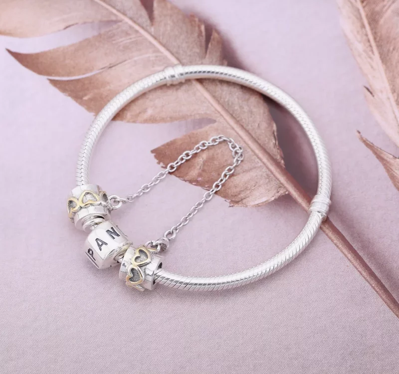 (afbeelding voor) PANDORA Chain Of Hearts Veiligheidsketting - 790307 - Bekijken 2