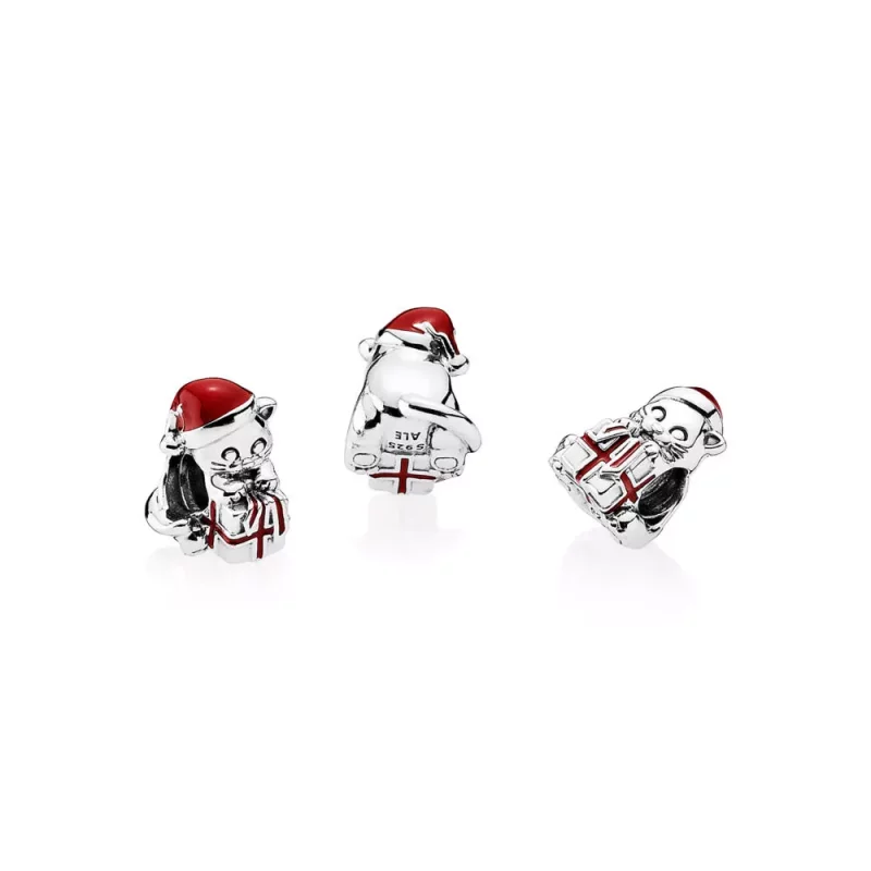 (afbeelding voor) PANDORA Christmas Kitten Bedel - 792007En39 - Bekijken 4