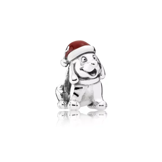 (afbeelding voor) PANDORA Christmas Puppy Bedel - 791769En39