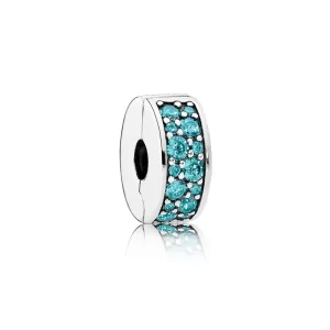 (afbeelding voor) PANDORA Clip Blauwgroene Stralende Elegantie 791817MCZ