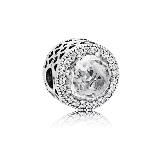 (afbeelding voor) PANDORA Clip Glanzende Harten Bedel - 796239CZ