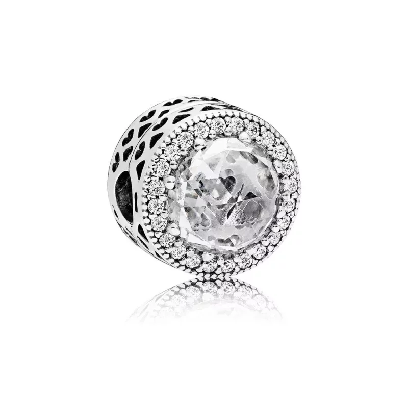 (afbeelding voor) PANDORA Clip Glanzende Harten Bedel - 796239CZ