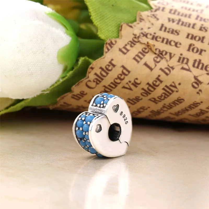 (afbeelding voor) PANDORA Cyan Blue Arcs Of Love Bedel 797227NYA - Bekijken 3