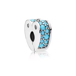 (afbeelding voor) PANDORA Cyan Blue Arcs Of Love Bedel 797227NYA