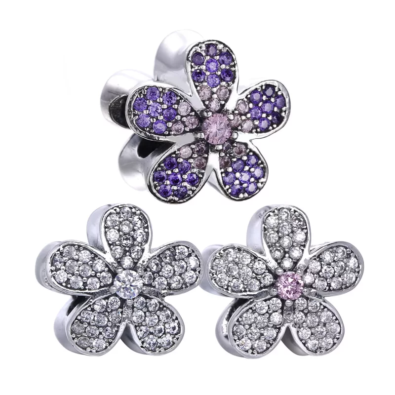 (afbeelding voor) PANDORA Daisy Pave Silver Bedel With Cubic Zirconia - 791480CZ - Bekijken 5